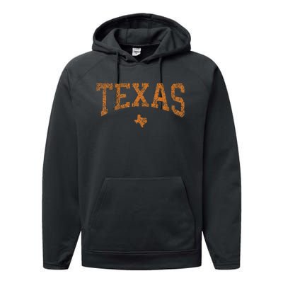 Texas Women Texas State Map Performance Fleece Hoodie