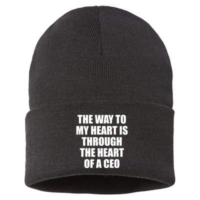 The Way To My Heart Is Through The Heart Of A Ceo Sustainable Knit Beanie