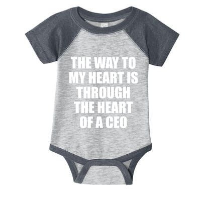The Way To My Heart Is Through The Heart Of A Ceo Infant Baby Jersey Bodysuit