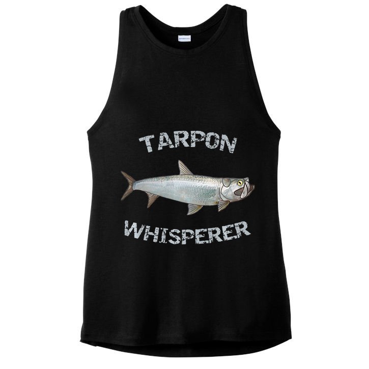 Tarpon Whisperer Tarpon Fishing Tarpon Premium Ladies PosiCharge Tri-Blend Wicking Tank