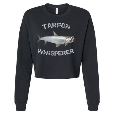 Tarpon Whisperer Tarpon Fishing Tarpon Premium Cropped Pullover Crew
