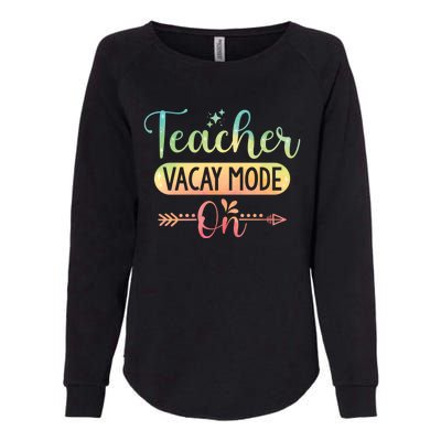 Teacher Weekend Tie Dye Teacher Vacay Mode On Gift Womens California Wash Sweatshirt