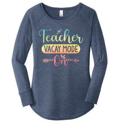 Teacher Weekend Tie Dye Teacher Vacay Mode On Gift Women's Perfect Tri Tunic Long Sleeve Shirt