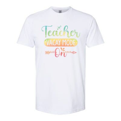 Teacher Weekend Tie Dye Teacher Vacay Mode On Gift Softstyle® CVC T-Shirt