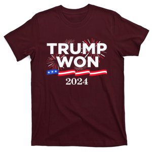 Trump Won Trump Wins 2024 Presidential Election 2024 Us Presidency T-Shirt