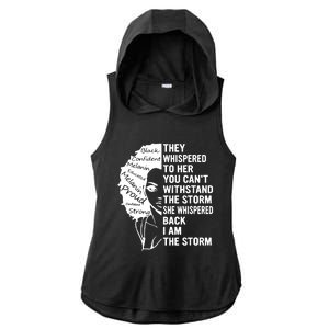 They Whispered To Her You Cannot Withstand The Storm Black History Month African Ladies PosiCharge Tri-Blend Wicking Draft Hoodie Tank