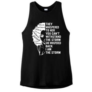 They Whispered To Her You Cannot Withstand The Storm Black History Month African Ladies PosiCharge Tri-Blend Wicking Tank