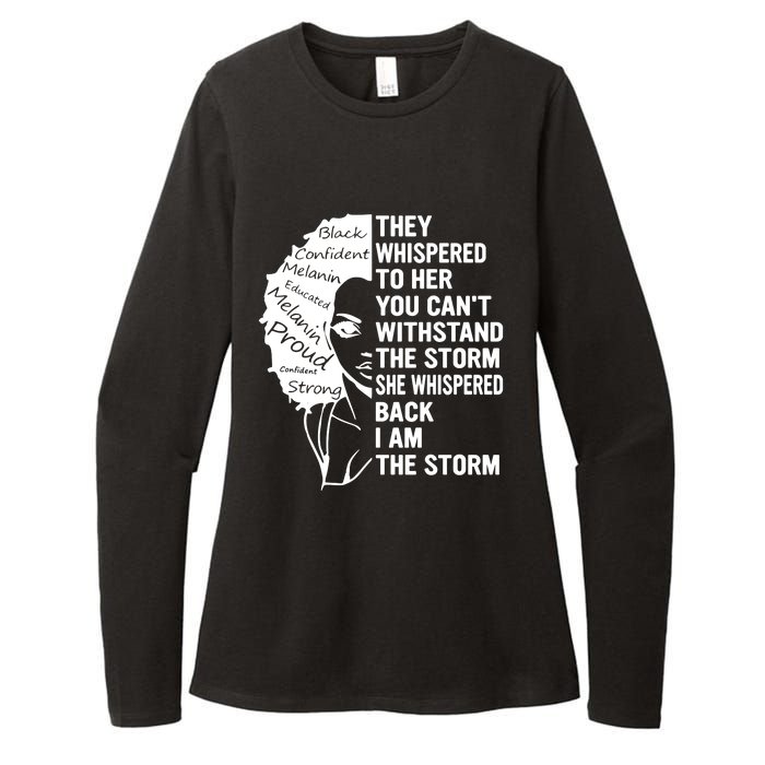 They Whispered To Her You Cannot Withstand The Storm Black History Month African Womens CVC Long Sleeve Shirt