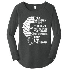 They Whispered To Her You Cannot Withstand The Storm Black History Month African Women's Perfect Tri Tunic Long Sleeve Shirt