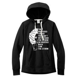 They Whispered To Her You Cannot Withstand The Storm Black History Month African Women's Fleece Hoodie