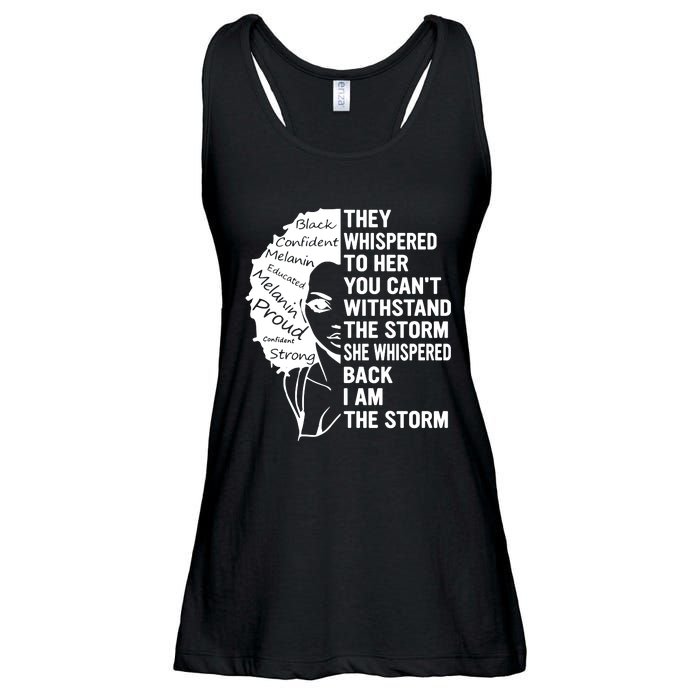 They Whispered To Her You Cannot Withstand The Storm Black History Month African Ladies Essential Flowy Tank