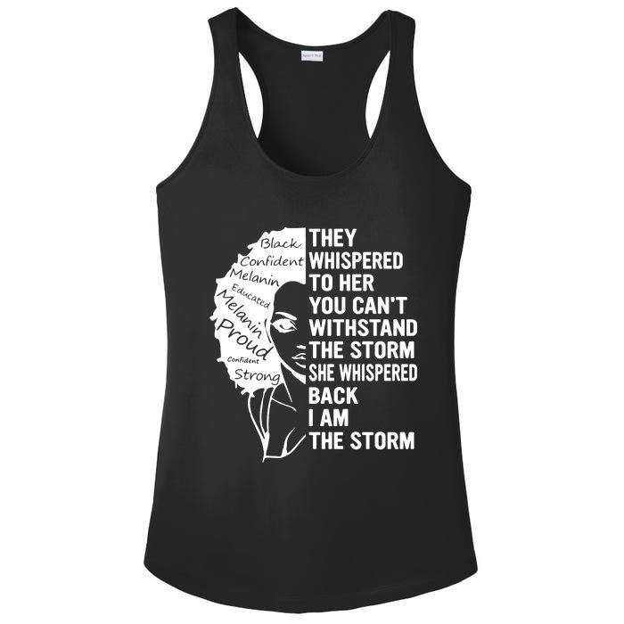 They Whispered To Her You Cannot Withstand The Storm Black History Month African Ladies PosiCharge Competitor Racerback Tank