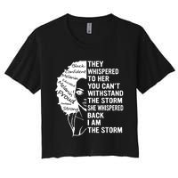 They Whispered To Her You Cannot Withstand The Storm Black History Month African Women's Crop Top Tee