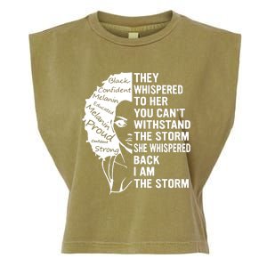 They Whispered To Her You Cannot Withstand The Storm Black History Month African Garment-Dyed Women's Muscle Tee