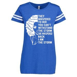 They Whispered To Her You Cannot Withstand The Storm Black History Month African Enza Ladies Jersey Football T-Shirt