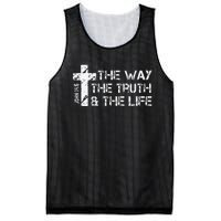 The Way Truth Life John 14 6 Bible Verse Christian Faith Mesh Reversible Basketball Jersey Tank