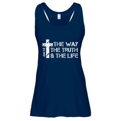 The Way Truth Life John 14 6 Bible Verse Christian Faith Ladies Essential Flowy Tank