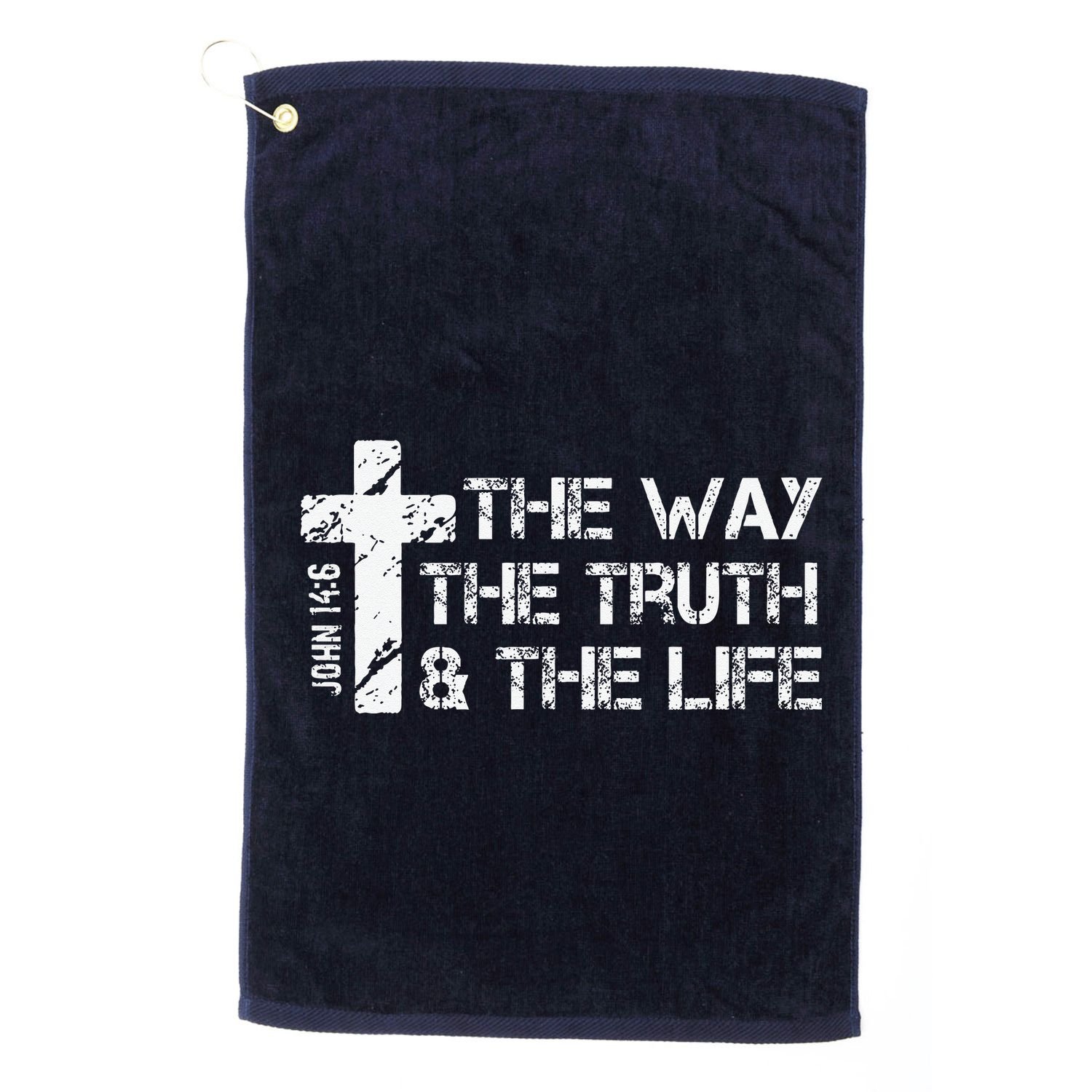 The Way Truth Life John 14 6 Bible Verse Christian Faith Golf Towel