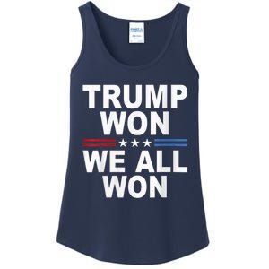 Trump Won Trump Wins 2024 Presidential Election 2024 Us Presidency Ladies Essential Tank