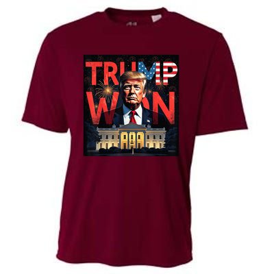 Trump Won Trump Wins 2024 Presidential Election 2024 Us Presidency Cooling Performance Crew T-Shirt