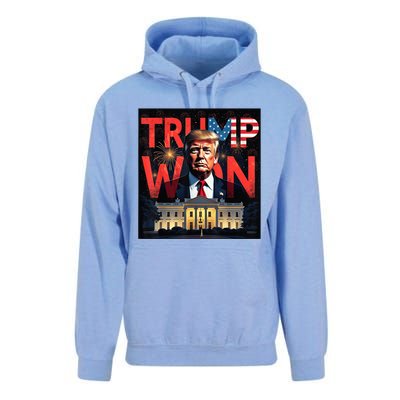 Trump Won Trump Wins 2024 Presidential Election 2024 Us Presidency Unisex Surf Hoodie