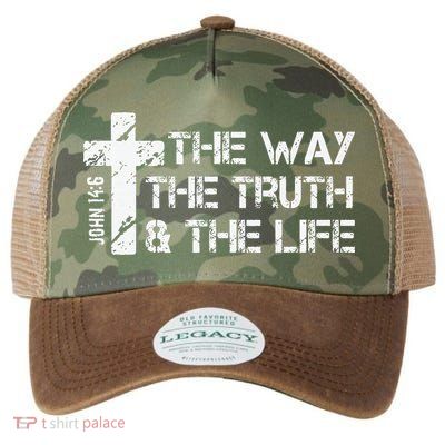 The Way Truth Life John 14 6 Bible Verse Christian Faith Legacy Tie Dye Trucker Hat