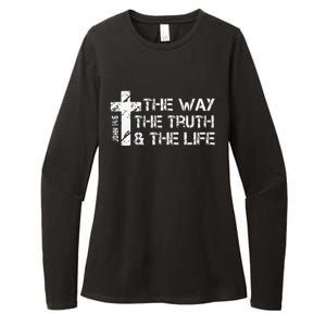 The Way Truth Life John 14 6 Bible Verse Christian Faith Womens CVC Long Sleeve Shirt