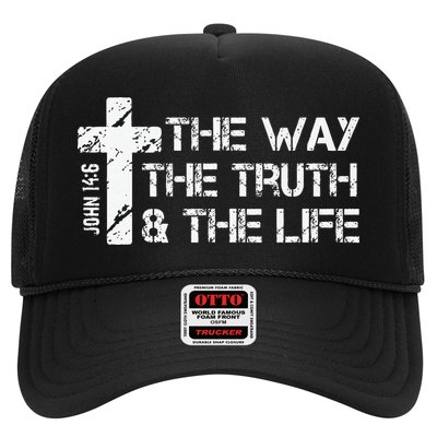 The Way Truth Life John 14 6 Bible Verse Christian Faith Trucker Hat