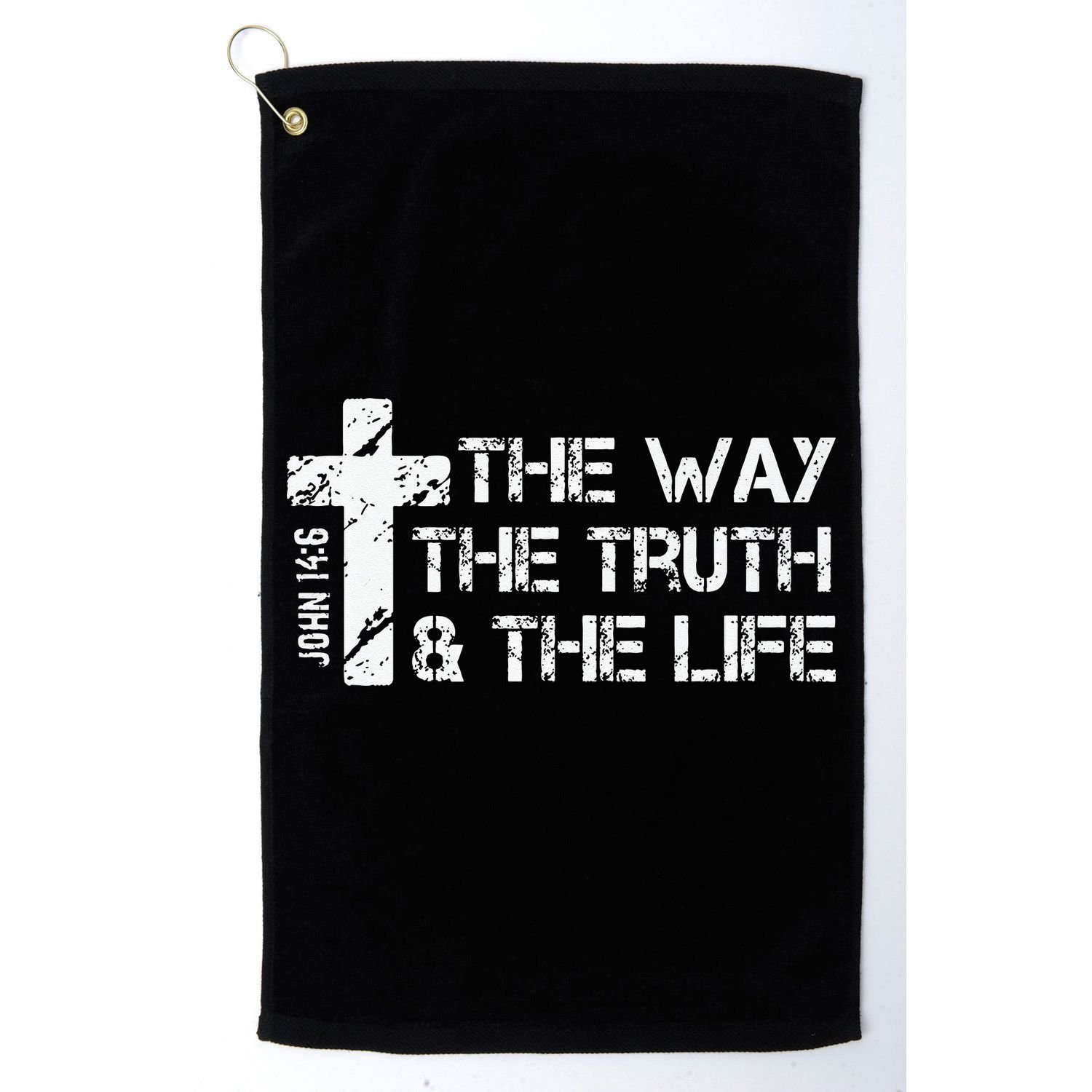 The Way Truth Life John 14 6 Bible Verse Christian Faith Golf Towel