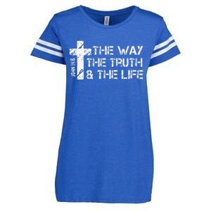 The Way Truth Life John 14 6 Bible Verse Christian Faith Enza Ladies Jersey Football T-Shirt