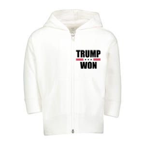 Trump Won Toddler Zip Fleece Hoodie