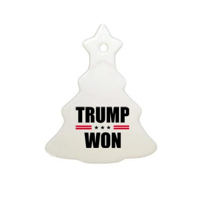 Trump Won Ceramic Tree Ornament