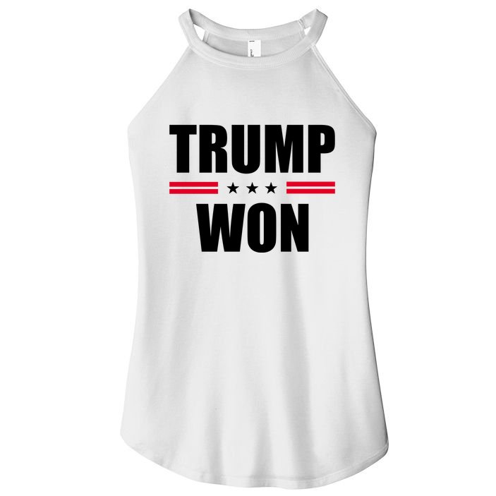 Trump Won Women's Perfect Tri Rocker Tank
