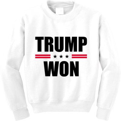Trump Won Kids Sweatshirt