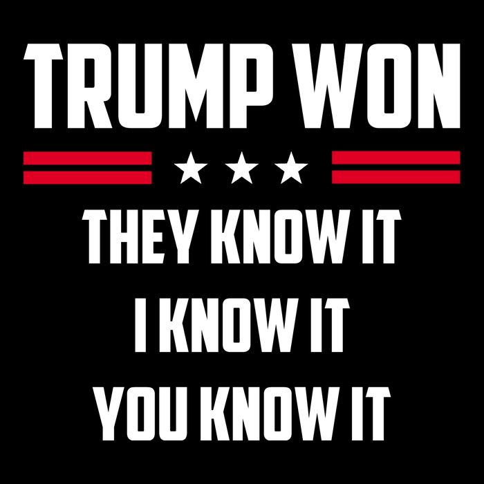 Trump Won They Know It I Know It You Know It Drawstring Bag