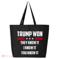 Trump Won They Know It I Know It You Know It 25L Jumbo Tote
