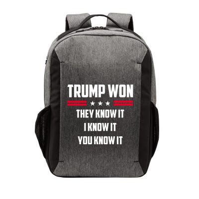Trump Won They Know It I Know It You Know It Vector Backpack