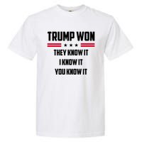 Trump Won They Know It I Know It You Know It Garment-Dyed Heavyweight T-Shirt