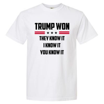 Trump Won They Know It I Know It You Know It Garment-Dyed Heavyweight T-Shirt