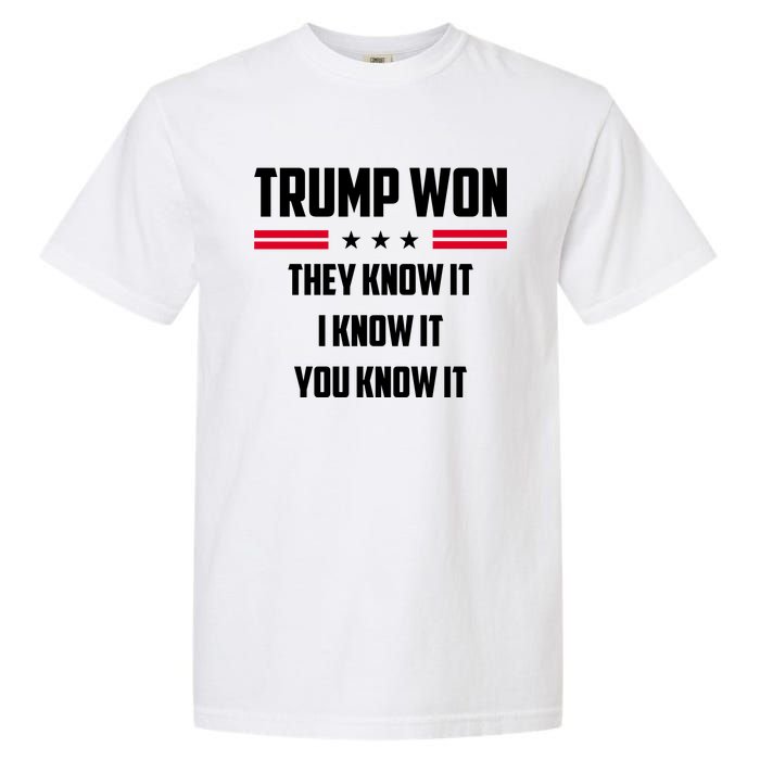 Trump Won They Know It I Know It You Know It Garment-Dyed Heavyweight T-Shirt