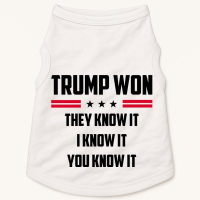 Trump Won They Know It I Know It You Know It Doggie Tank