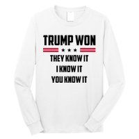 Trump Won They Know It I Know It You Know It Long Sleeve Shirt