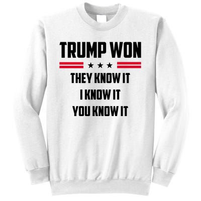 Trump Won They Know It I Know It You Know It Sweatshirt