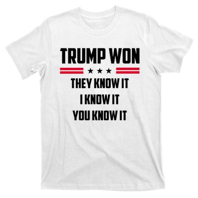 Trump Won They Know It I Know It You Know It T-Shirt