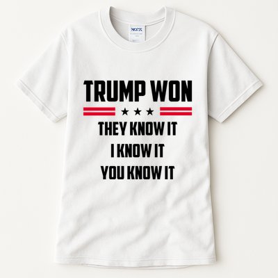 Trump Won They Know It I Know It You Know It Tall T-Shirt