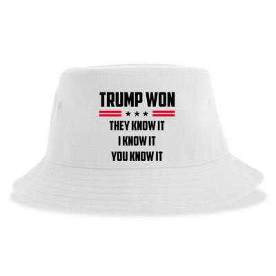 Trump Won They Know It I Know It You Know It Sustainable Bucket Hat