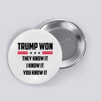 Trump Won They Know It I Know It You Know It Button