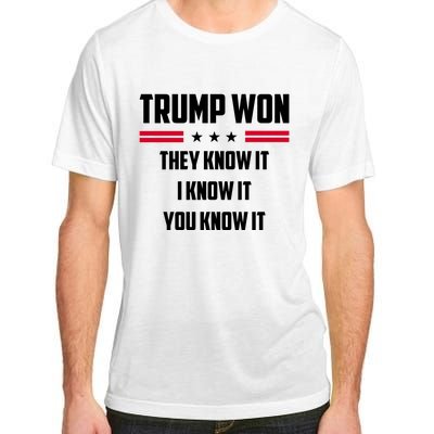 Trump Won They Know It I Know It You Know It Adult ChromaSoft Performance T-Shirt