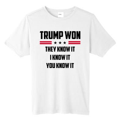 Trump Won They Know It I Know It You Know It Tall Fusion ChromaSoft Performance T-Shirt