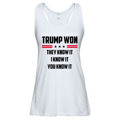 Trump Won They Know It I Know It You Know It Ladies Essential Flowy Tank